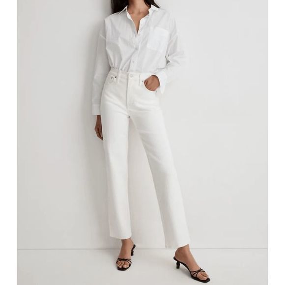 Madewell White The Perfect‎ Vintage Straight Jeans - Picture 5 of 5